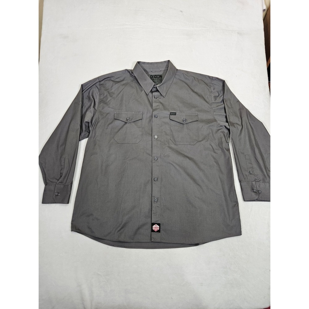 Dixxon Flannel Co. Workforce Gray Long Sleeve Men's 4XL Button Shirt